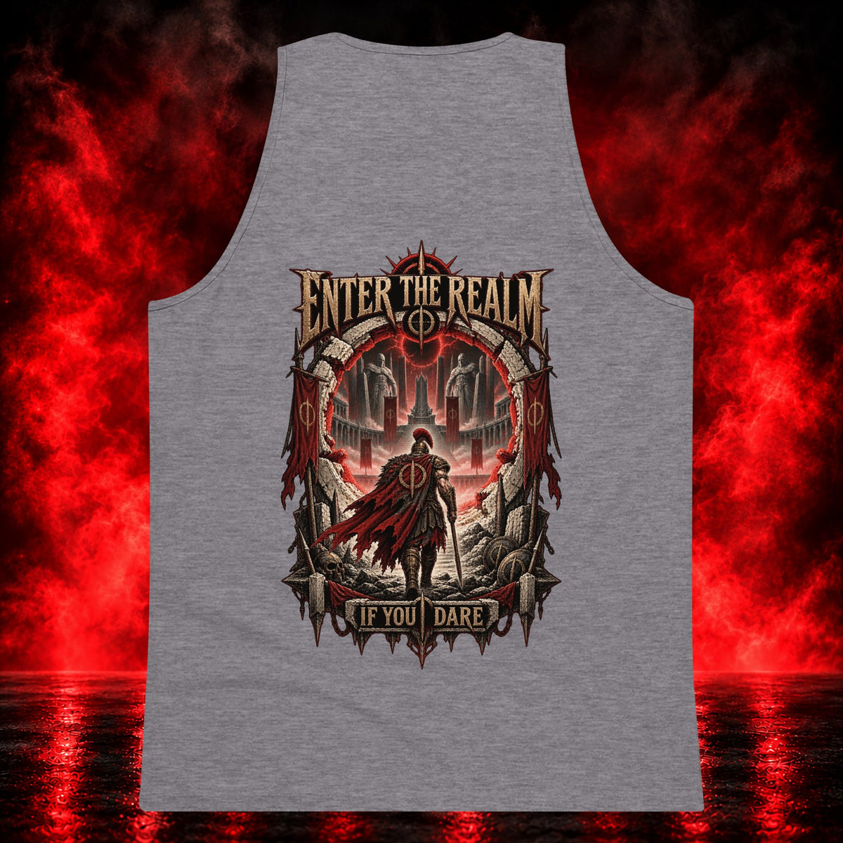 Enter the Realm Tank Top — Printful product mockup