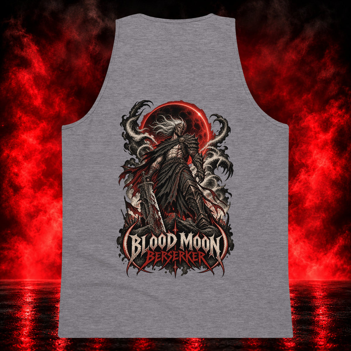 Blood Moon Berserker Tank Top — Printful product mockup