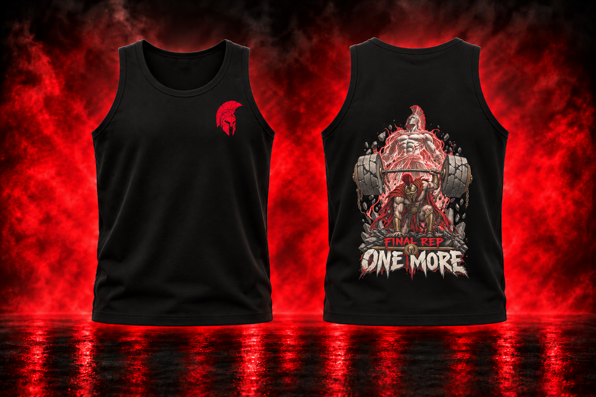 Final Rep — black Tank Top front and back promotional cover
