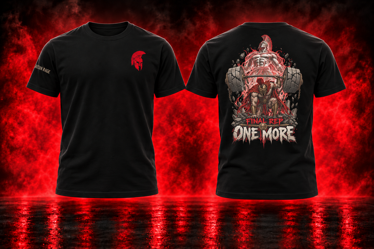 Final Rep — black T-Shirt front and back promotional cover
