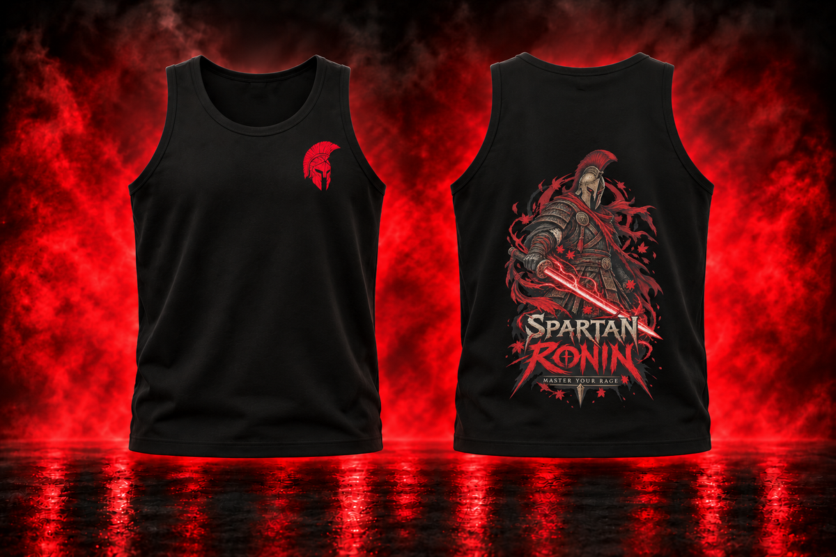 Spartan Ronin — black Tank Top front and back promotional cover
