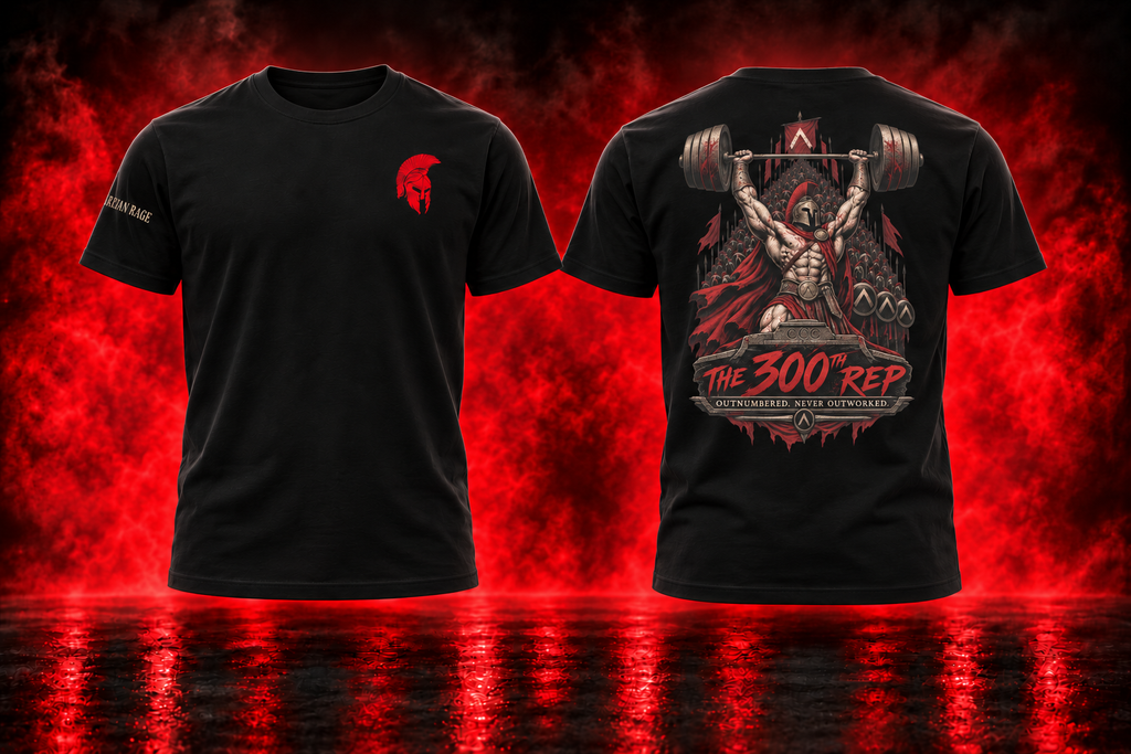 The 300th Rep — black T-shirt front and back promotional cover