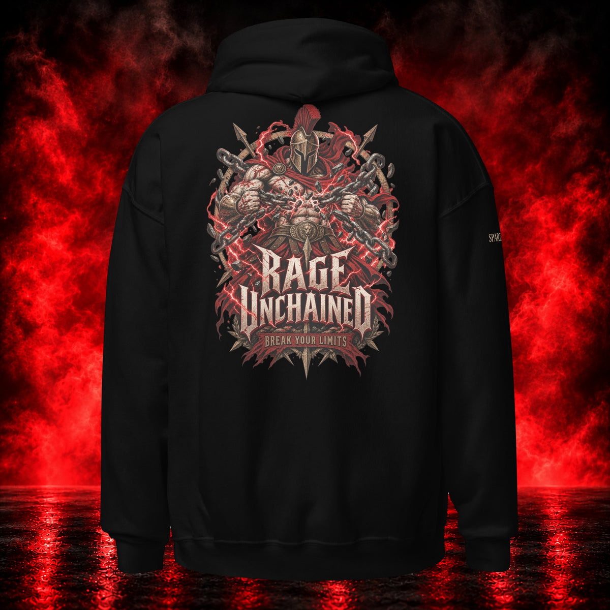 Rage Unchained Hoodie — Printful product mockup