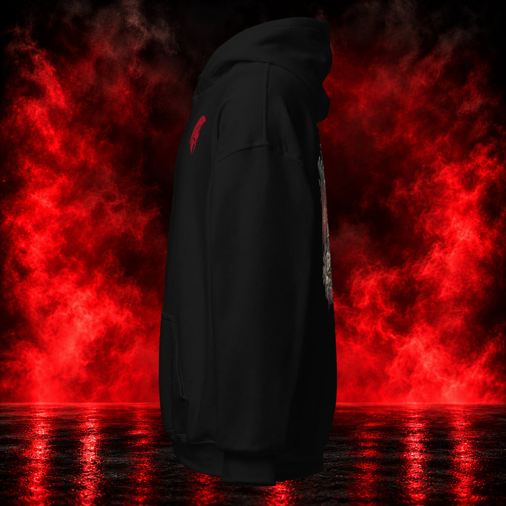 God-Slayer Division Hoodie — Printful product mockup
