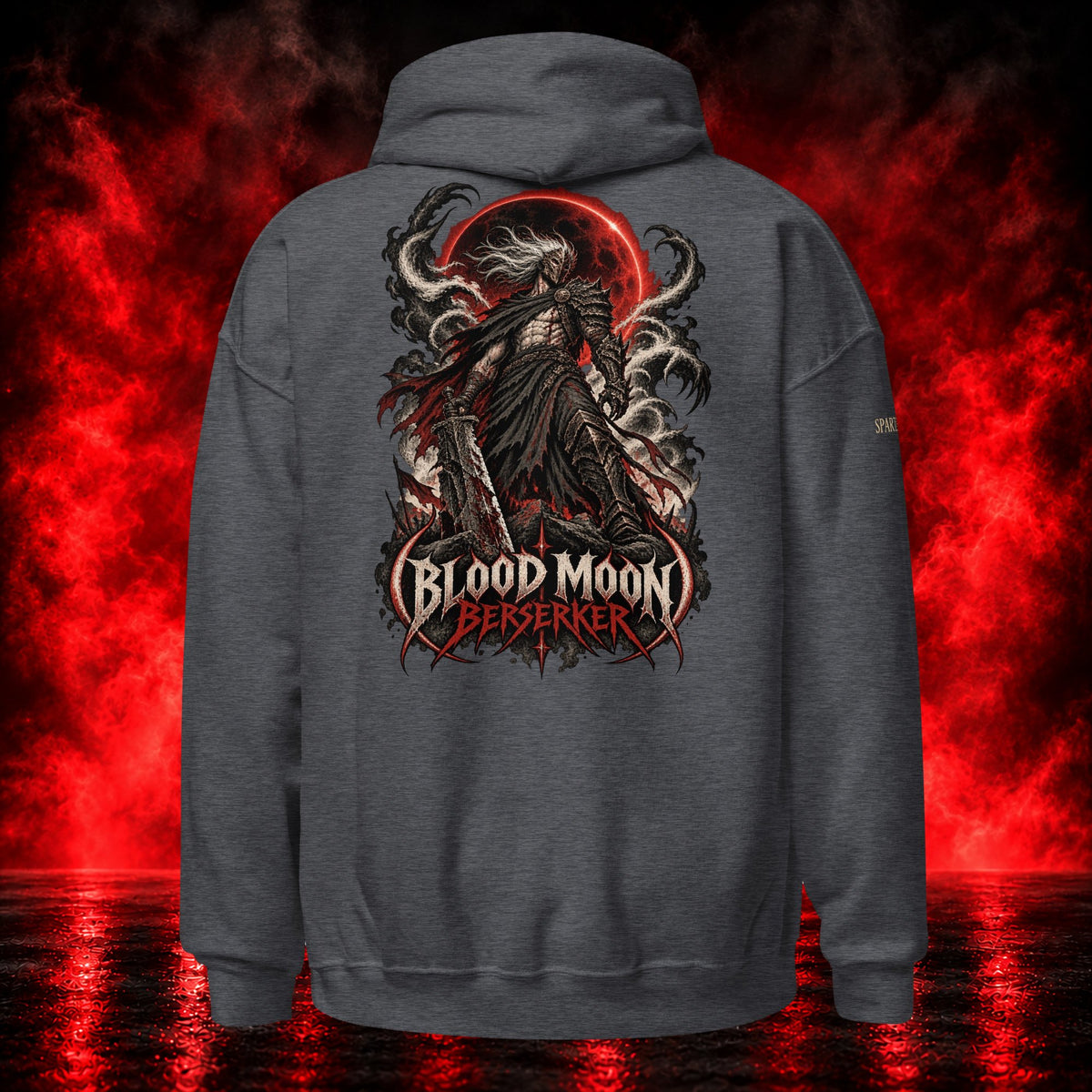 Blood Moon Berserker Hoodie — Printful product mockup