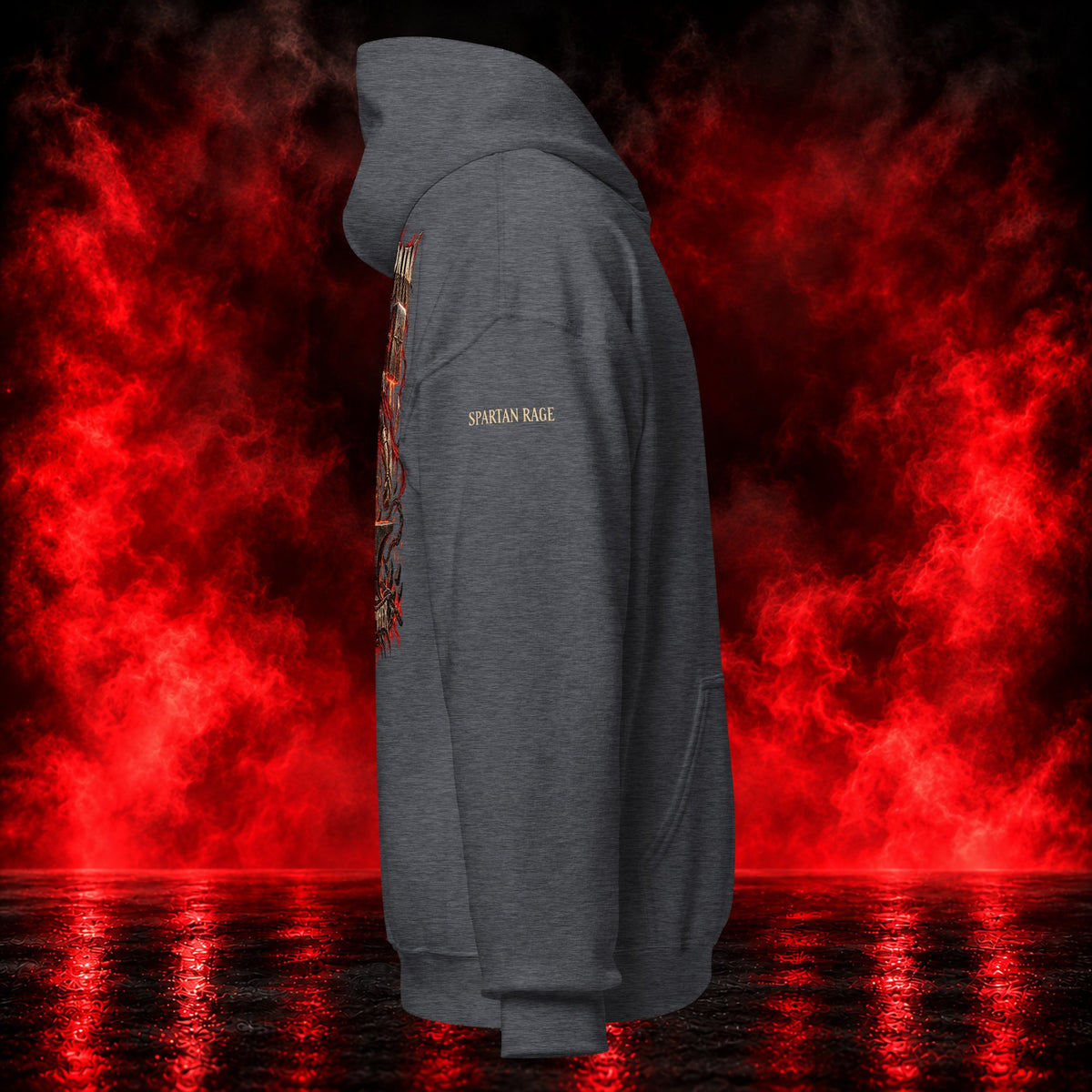 Forged in Pain Hoodie — Printful product mockup