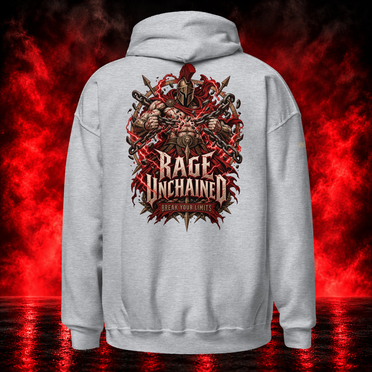 Rage Unchained Hoodie — Printful product mockup