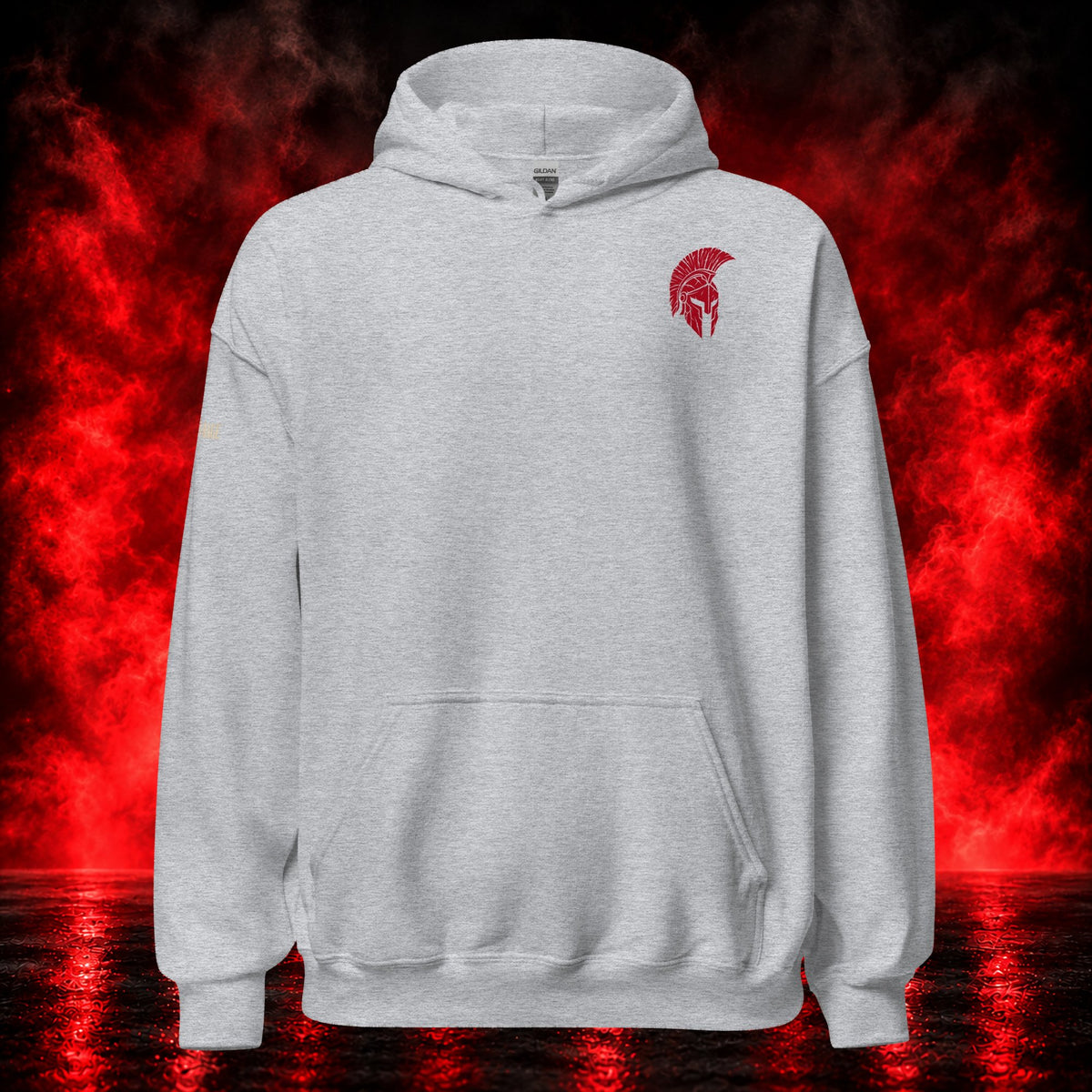 Forged in Pain Hoodie — Printful product mockup