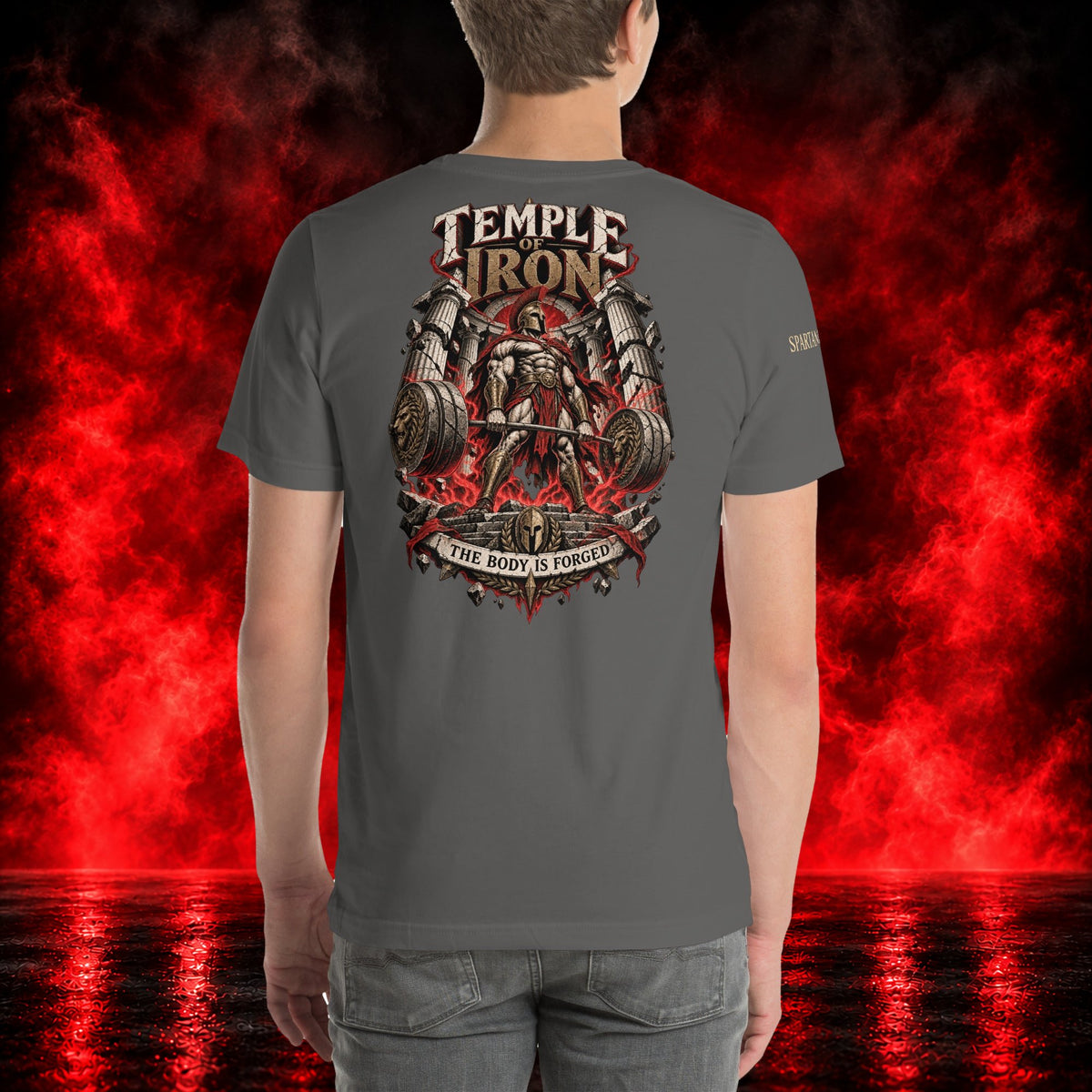 Temple of Iron T-Shirt — Printful product mockup