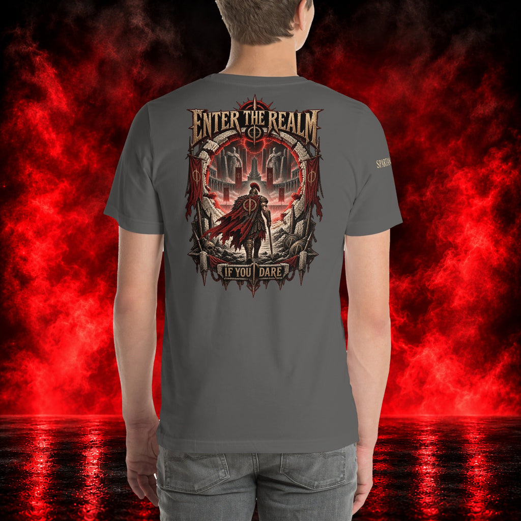 Enter the Realm T-Shirt — Printful product mockup