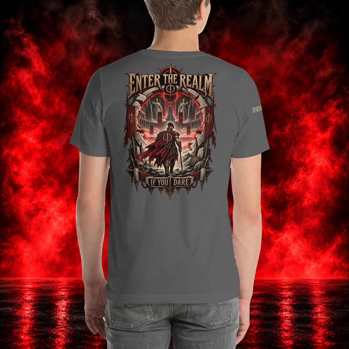 Enter the Realm T-Shirt — Printful product mockup