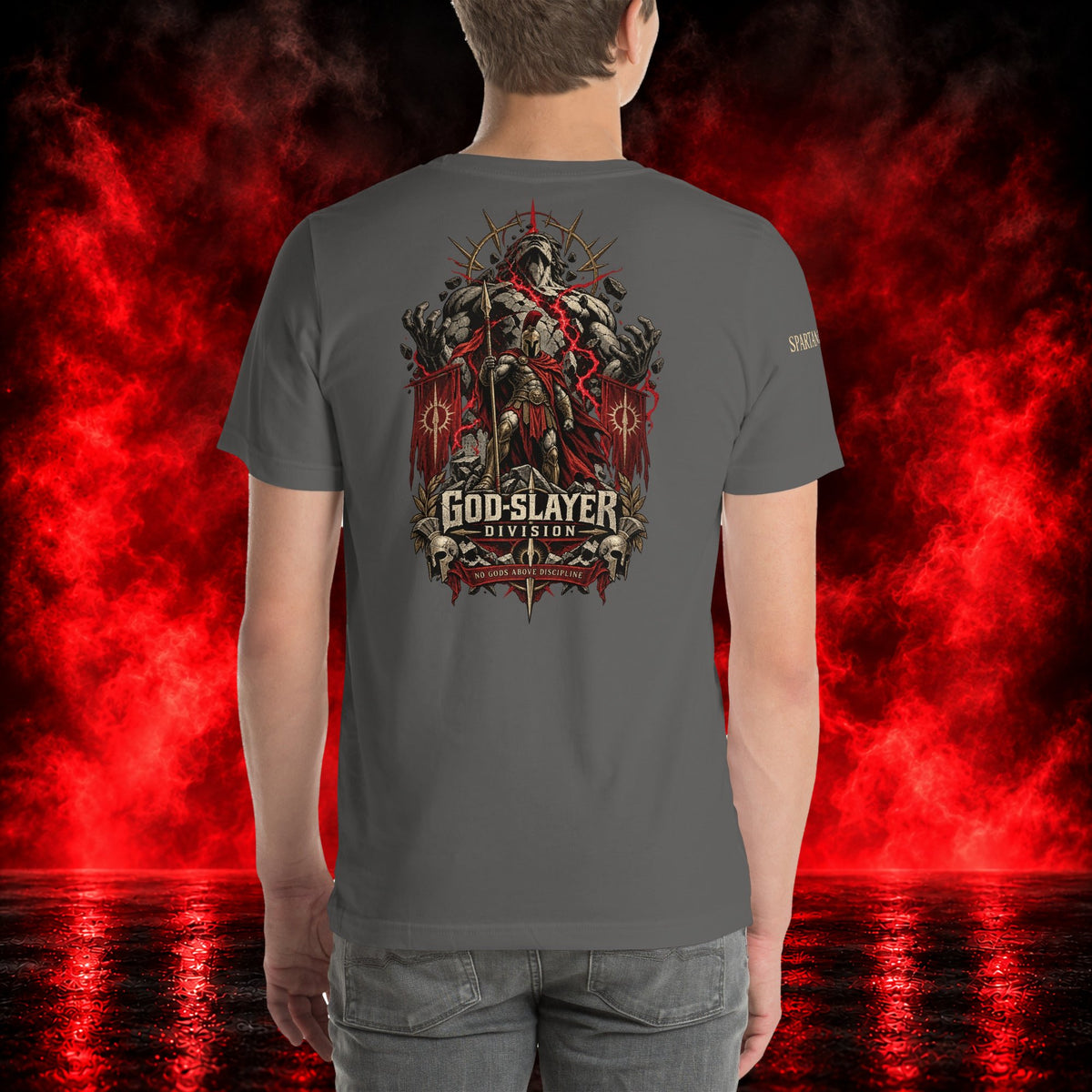 God-Slayer Division T-Shirt — Printful product mockup