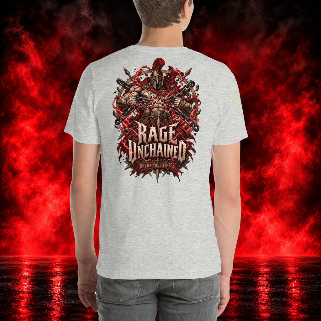 Rage Unchained T-Shirt — Printful product mockup