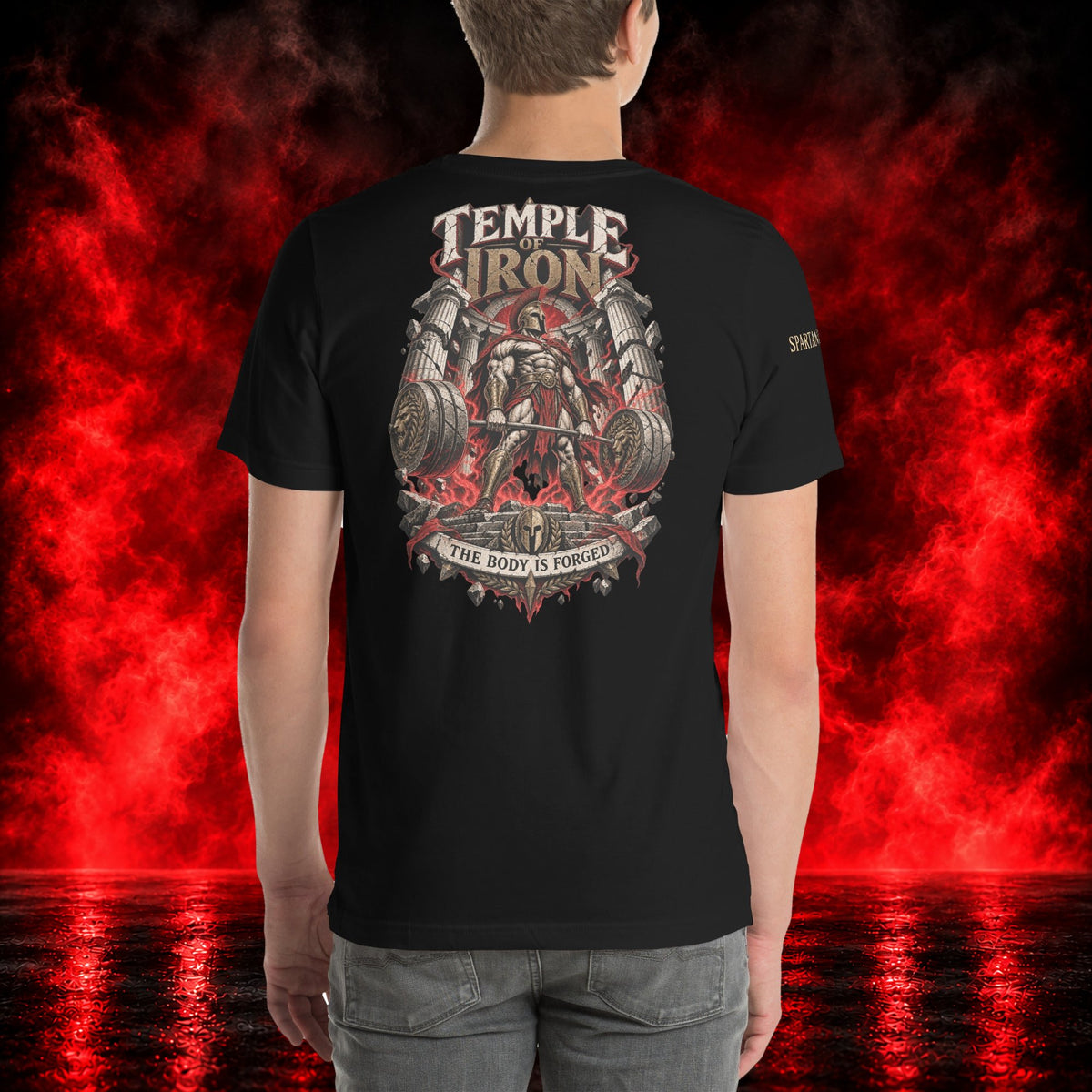 Temple of Iron T-Shirt — Printful product mockup