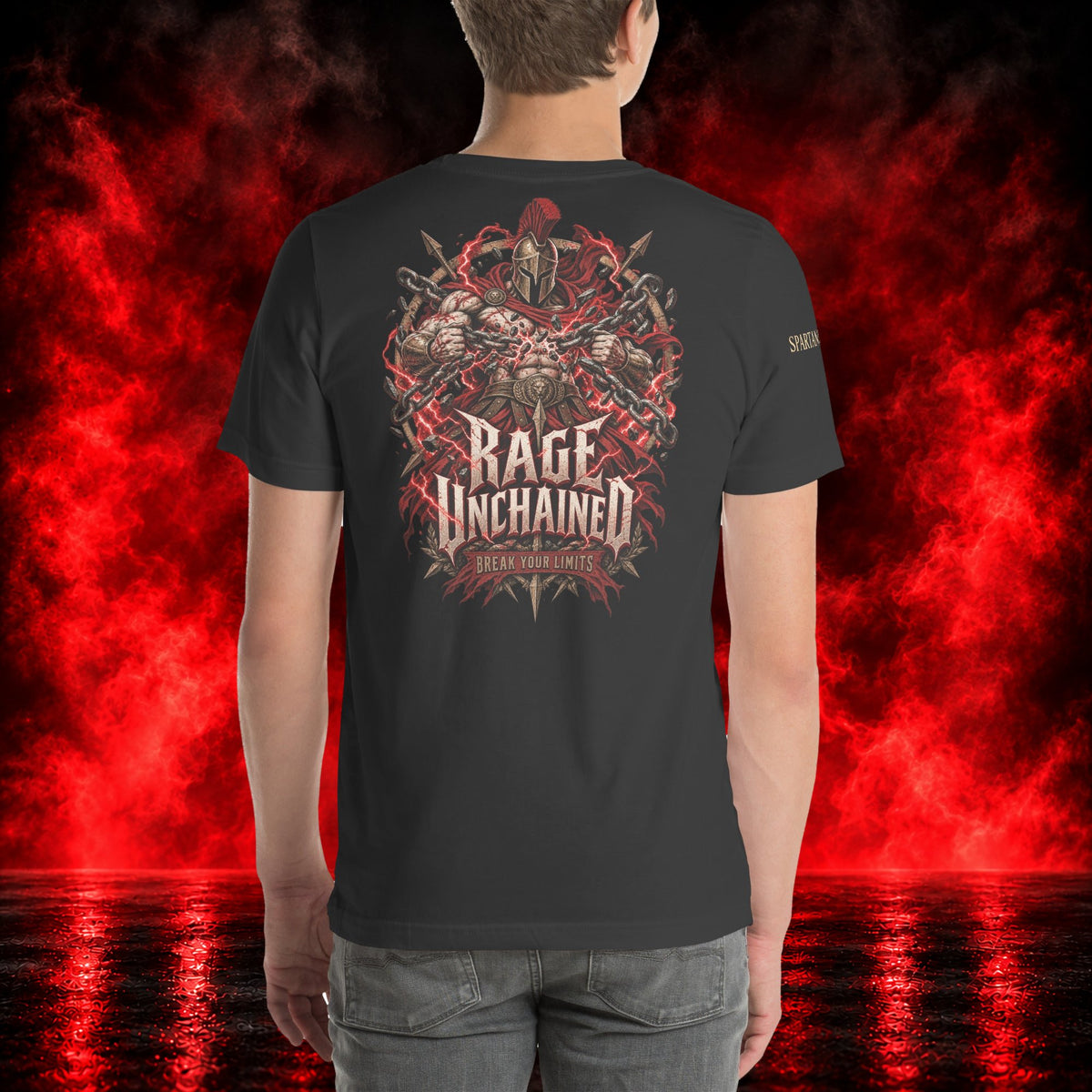 Rage Unchained T-Shirt — Printful product mockup